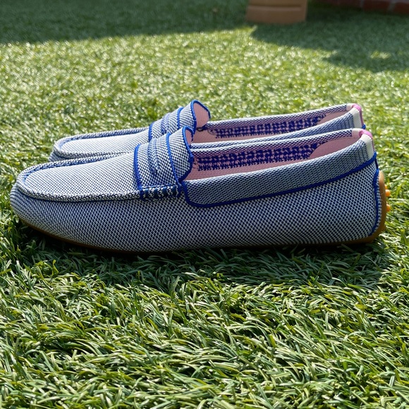 BNWOB Rothy’s In-Store Exclusive Original Blue Driving Loafers Size 7.5 - Picture 2 of 6